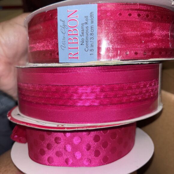 Wired Ribbon Pink Variety Pack And Opened Packs - Picture 4 of 6